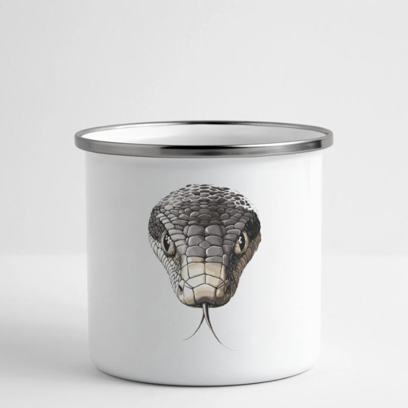 Schlange Python Kobra Mamba Klapperschlange Snake Emaille-Tasse