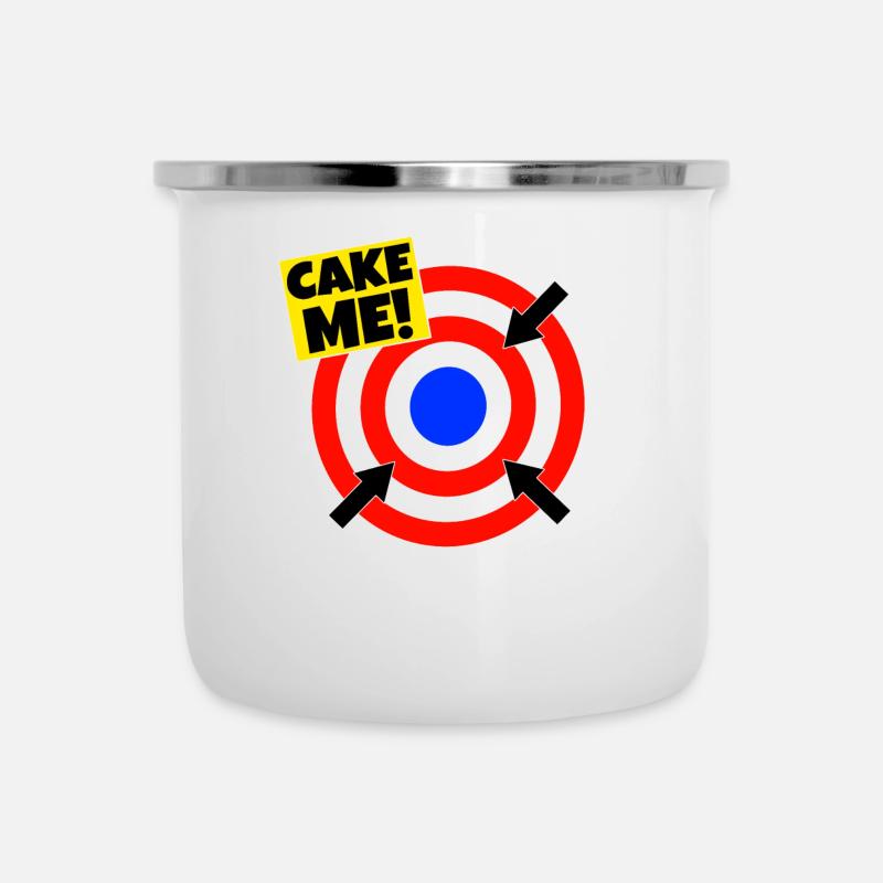 CAKE ME - Emaille-Tasse - Weiß