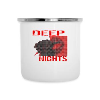 DEEP NIGHTS - Emaille-Tasse - Weiß - Vorne