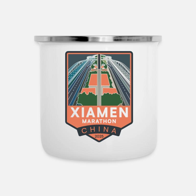 Xiamen Marathon - 2025 - China - Emaille-Tasse - Weiß