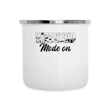 Jetski Weekend Mode On - Funny Jetski - Emaille-Tasse - Weiß - Vorne