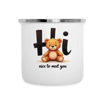 Cute teddy bear motif – children's fashion with a heart - Camper Mug - white - Front