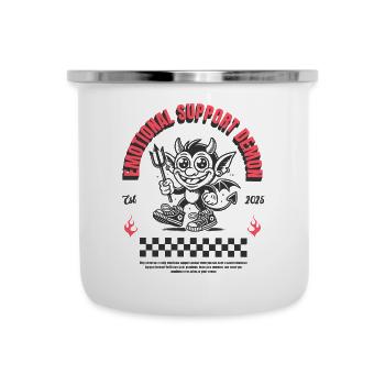 Emotional Support Demon Funny Stress Relief Humor - Camper Mug - white - Front