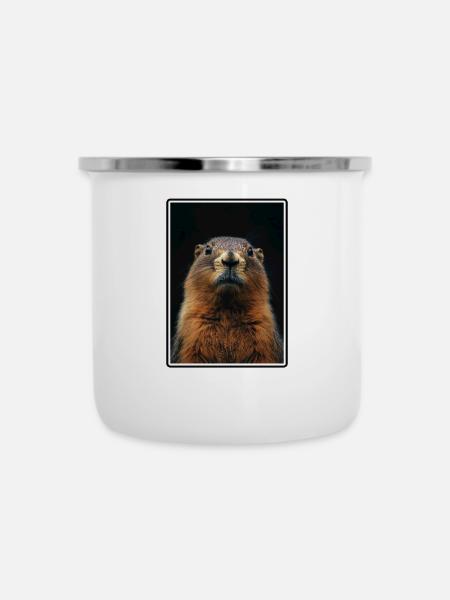 Murmeltiere Murmeltier - Emaille-Tasse - Weiß