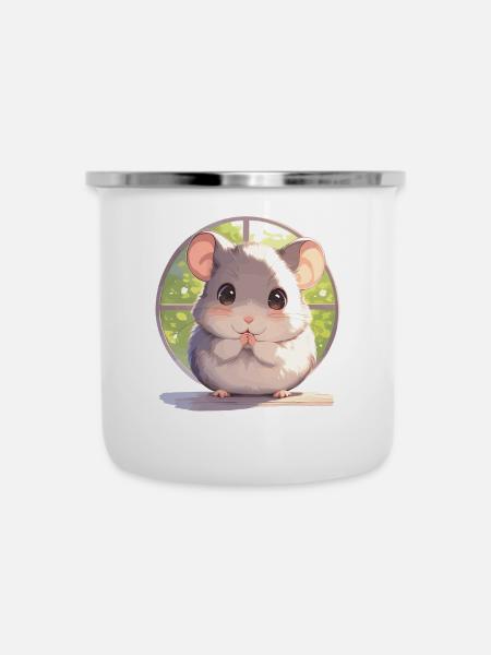Ratten Ratte - Emaille-Tasse - Weiß