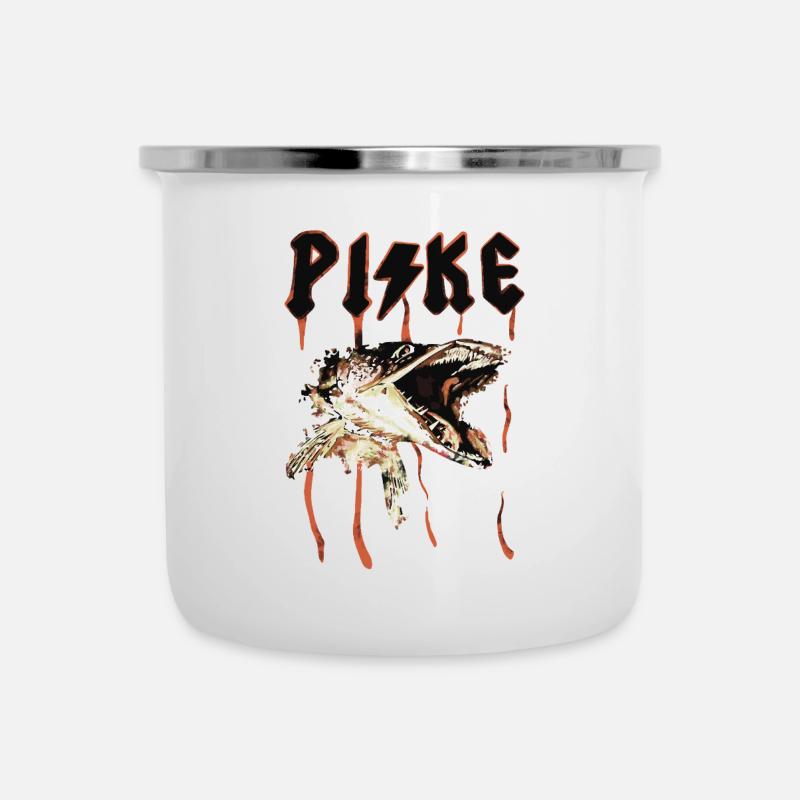 Fishing for Pike - Pike Attack - Camper Mug - white