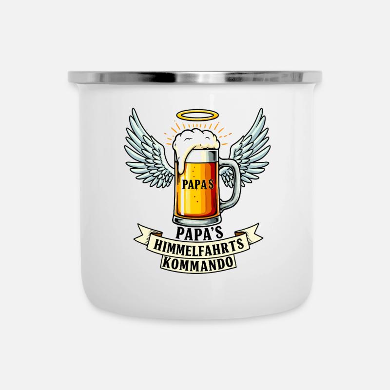 Dad's Ascension Command - Father's Day Beer Design - Camper Mug - white