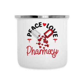 Pharmacy Tech Technician - Emaille-Tasse - Weiß - Vorne