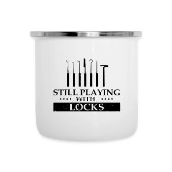 Lockpicking Expert Déverrouillage Service Lock Papa - Tasse émaillée - blanc - Devant