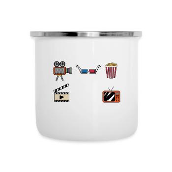 Cinema vintage. Film Review Poison - Camper Mug - white - Front