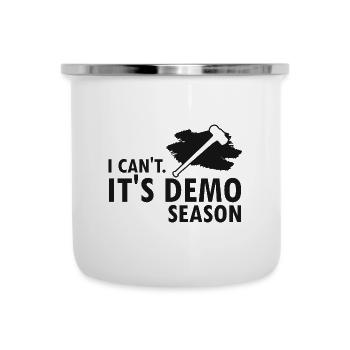Hausabriss und Renovierungs Design - Emaille-Tasse - Weiß - Vorne