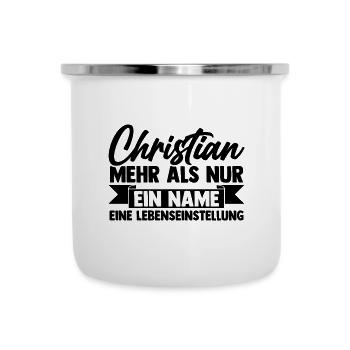 First name Chris Christian - Camper Mug - white - Front