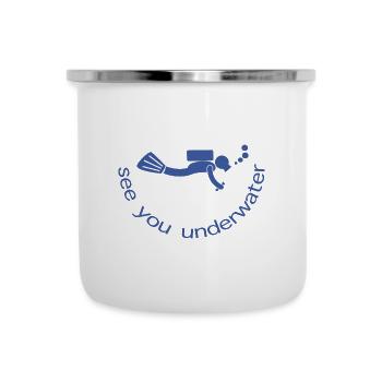see you underwater - Emaille-Tasse - Weiß - Vorne