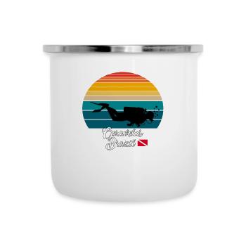 Caravelas Brazil Diving - Emaille-Tasse - Weiß - Vorne