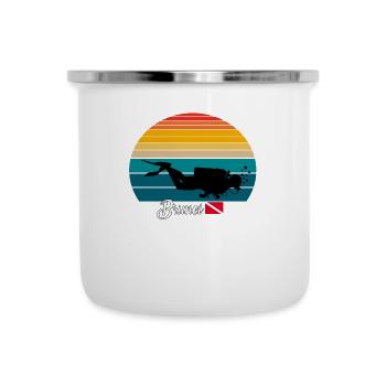 Brunei Scuba Diving Gift - Emaille-Tasse - Weiß - Vorne