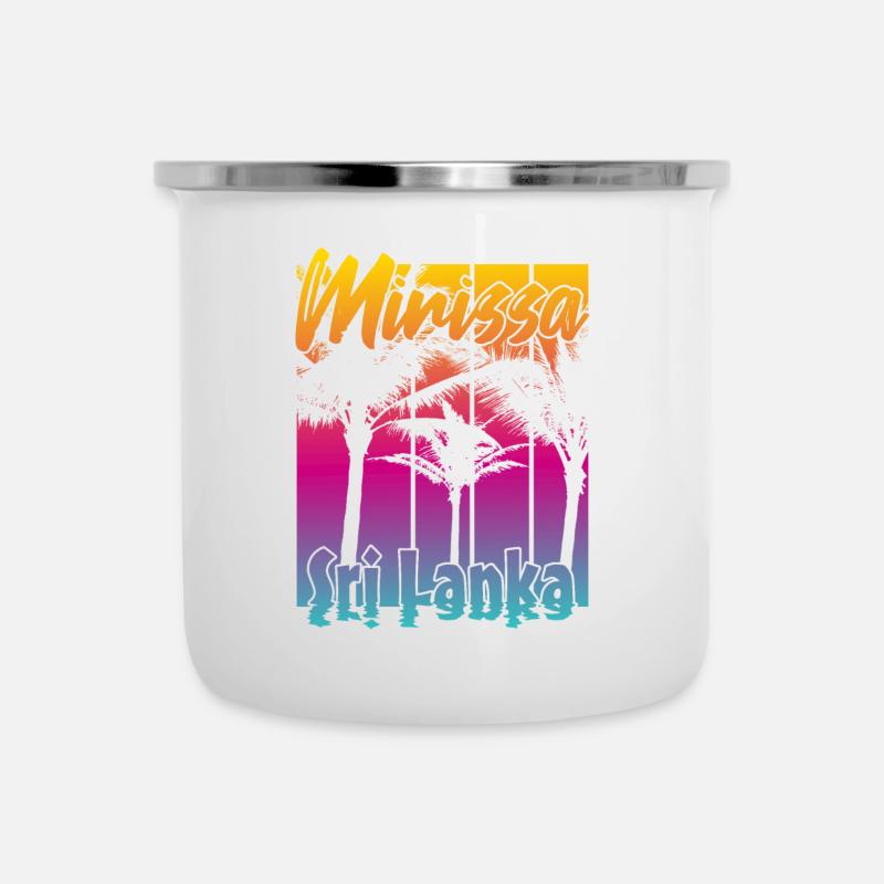 Mirissa Sri Lanka - Emaille-Tasse - Weiß