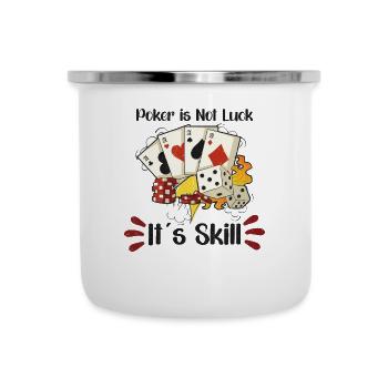 Poker Casino Joueur de Poker Jeu Roulette Cadeau - Tasse émaillée - blanc - Devant
