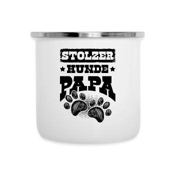 Stolzer Hunde papa - Emaille-Tasse - Weiß - Vorne