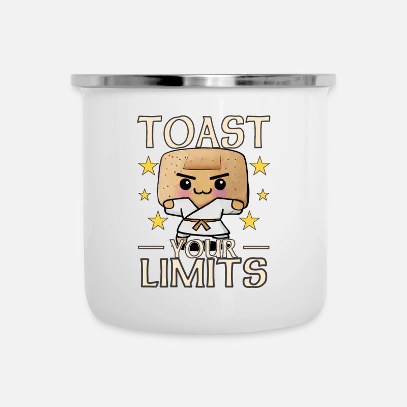 Toast Your Limits - Toast - Emaille-Tasse - Weiß