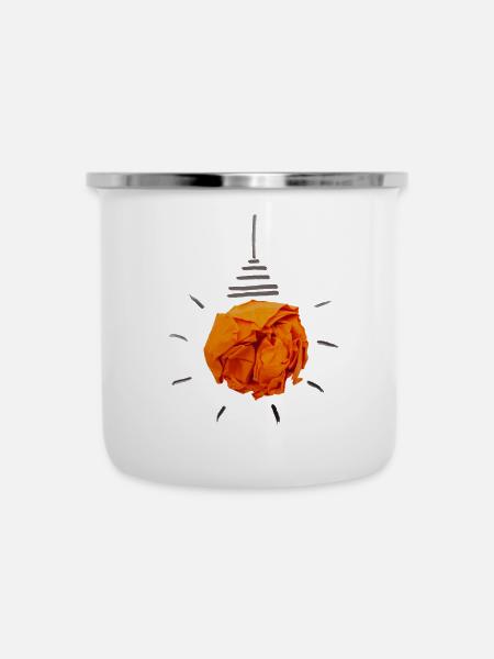 OrangeSachen - Emaille-Tasse - Weiß