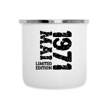 1971 Mai Limited Edition Geburtstag Geschenk - Emaille-Tasse - Weiß - Vorne