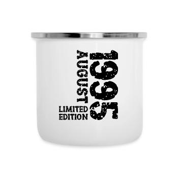 1995 August Limited Edition 28. Geburtstag Outfit - Emaille-Tasse - Weiß - Vorne