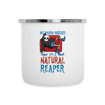 Lustiger Sensenmann-liebhaber Halloween Horror - Emaille-Tasse - Weiß - Vorne
