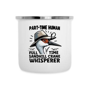 Sandhill Crane Lovers Bird Watching - Camper Mug - white - Front