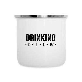 Drinking Crew - Emaille-Tasse - Weiß - Vorne