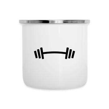 Haltères Poids Fitness - Tasse émaillée - blanc - Devant