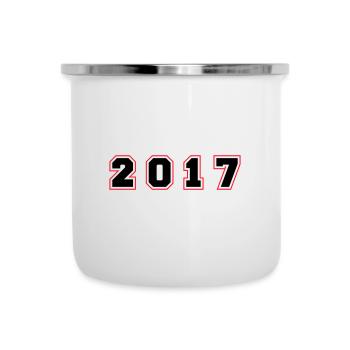 2017 Jahr Zahl - Emaille-Tasse - Weiß - Vorne