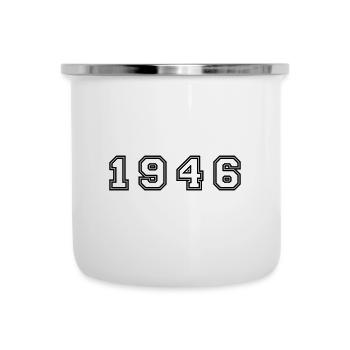 1946 Jahr Zahl - Emaille-Tasse - Weiß - Vorne