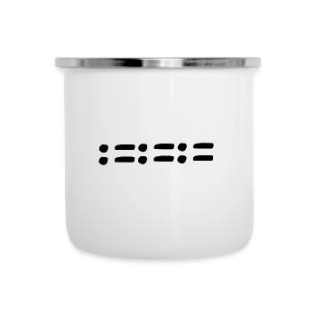 Line Dots Point Shapes Pattern - Camper Mug - white - Front
