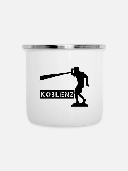 Koblenzer Schängel - Emaille-Tasse - Weiß
