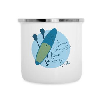 SUPer SUP Board und Paddel - Emaille-Tasse - Weiß - Vorne