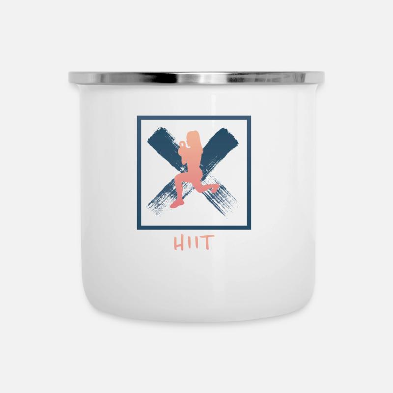 Grunge HIIT - Emaille-Tasse - Weiß