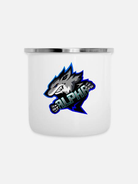 ALPHA - Emaille-Tasse - Weiß