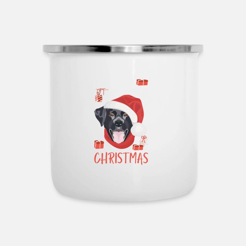 Joyeux Noël Labrador - Tasse émaillée - blanc