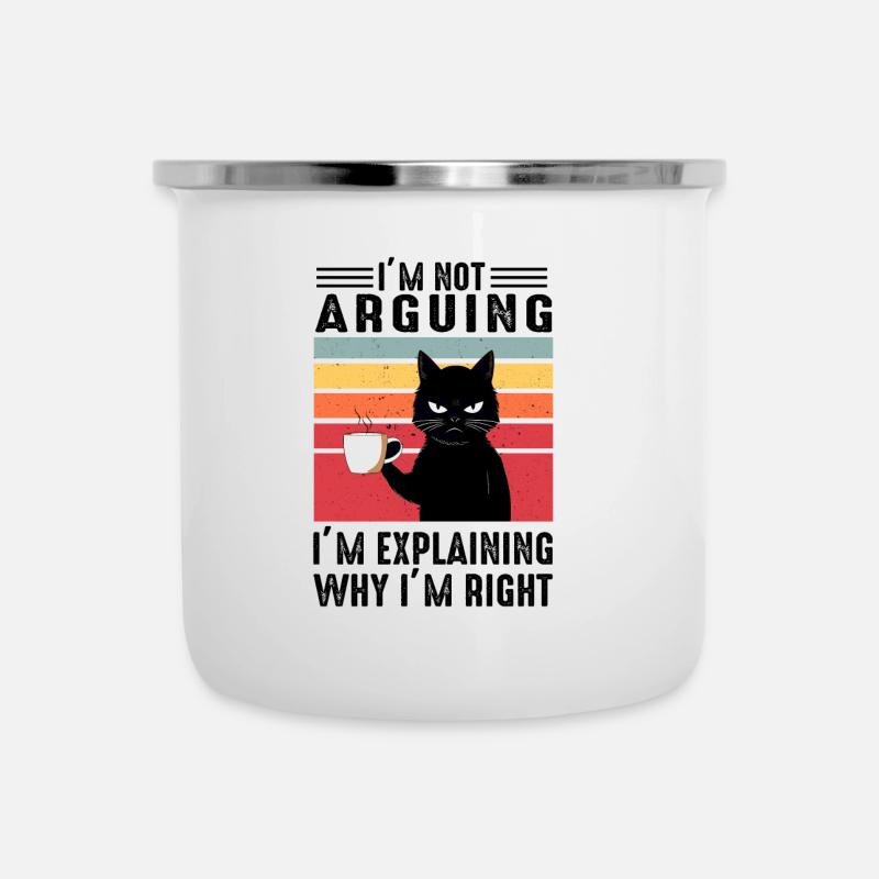 Typical Cat Behavior Collection Sayings - Camper Mug - white