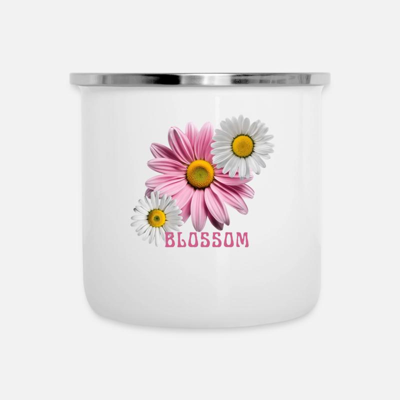 Puissance de la fleur - Tasse émaillée - blanc