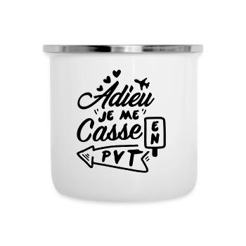 Adieu, je me casse en PVT - Pvtiste - Tasse émaillée - blanc - Devant