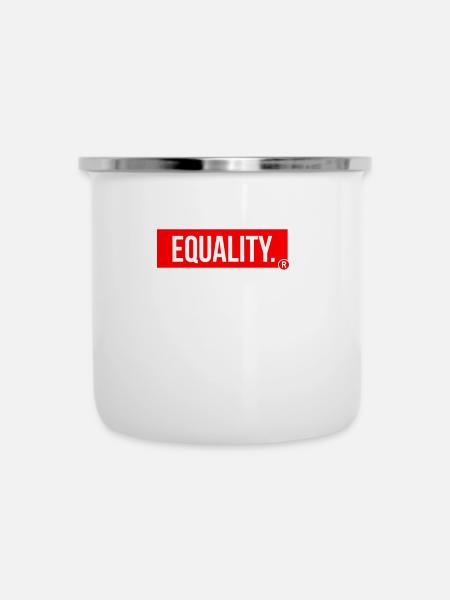 EQUALITY - Emaille-Tasse - Weiß