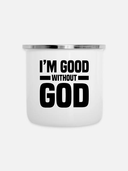 Atheisten - Emaille-Tasse - Weiß