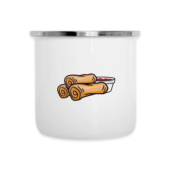 Mädchen liebt Lumpia Essensliebhaber Geschenk - Emaille-Tasse - Weiß - Vorne