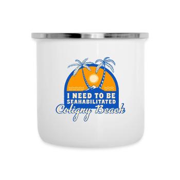 I Need To Be Seahabilitated Coligny Beach Summer - Emaille-Tasse - Weiß - Vorne