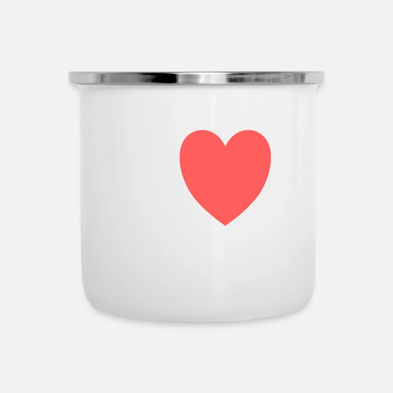 I love Trampolining - Emaille-Tasse - Weiß