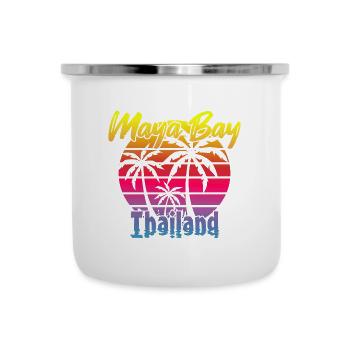Vintage Maya Bay Thailand - Camper Mug - white - Front