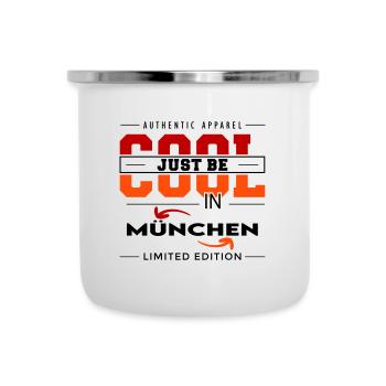 München Meine Stadt Cool I Love Reise Tour - Emaille-Tasse - Weiß - Vorne