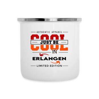 Erlangen Meine Stadt Cool I Love Reise Tour - Emaille-Tasse - Weiß - Vorne