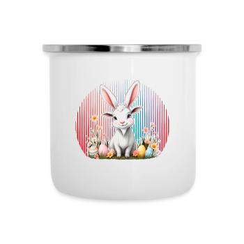 Ostern - Emaille-Tasse - Weiß - Vorne